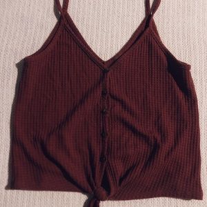 Button up tank with tie